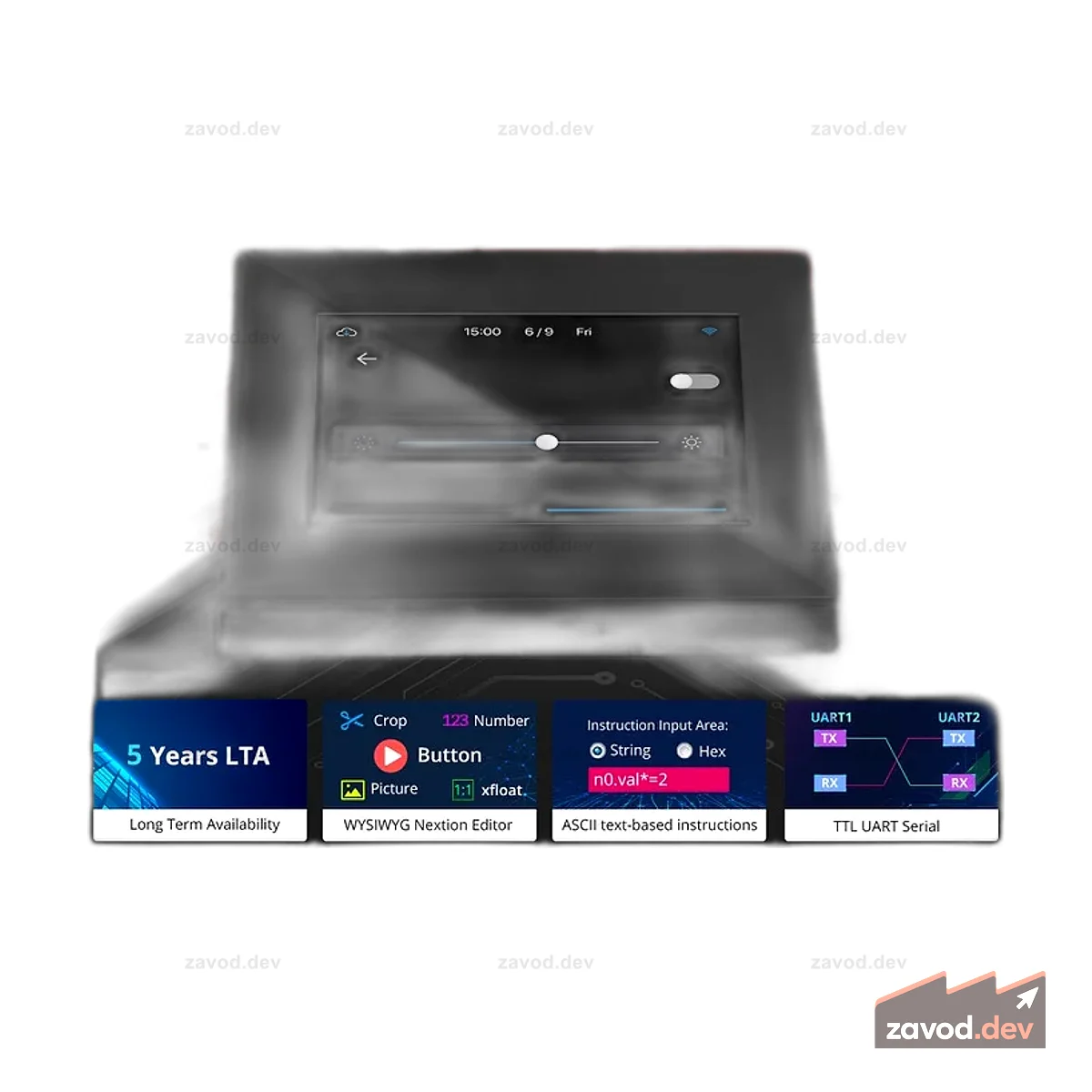 Nextion NX8048P050-011R-Y 5,0-дюймовый HMI-TFT-дисплей с резистивным сенсорным и сенсорным экраном