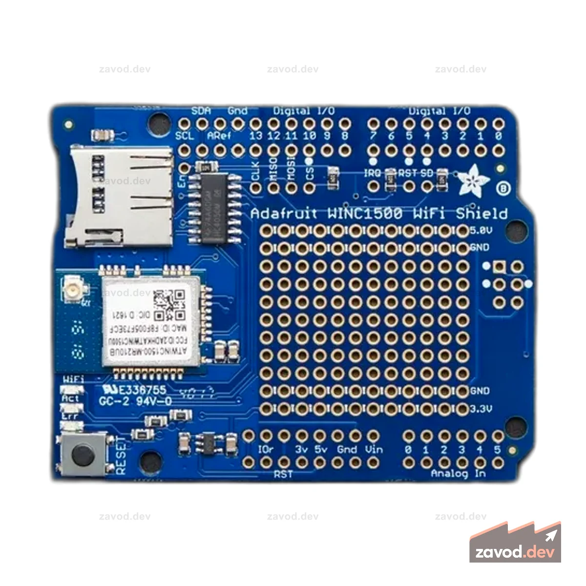 Adafruit WINC1500 WiFi-экран с разъемом uFL