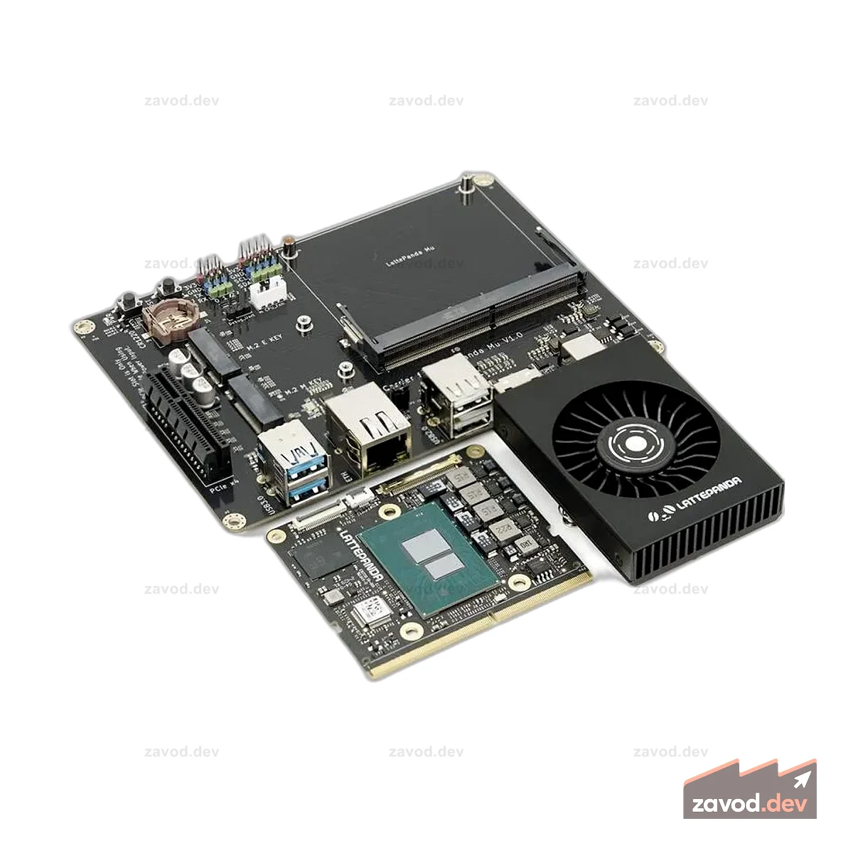 Оценочный комплект вычислительного модуля LattePanda Mu Micro x86 (N100, 8 ГБ ОЗУ, 64 ГБ eMMC)