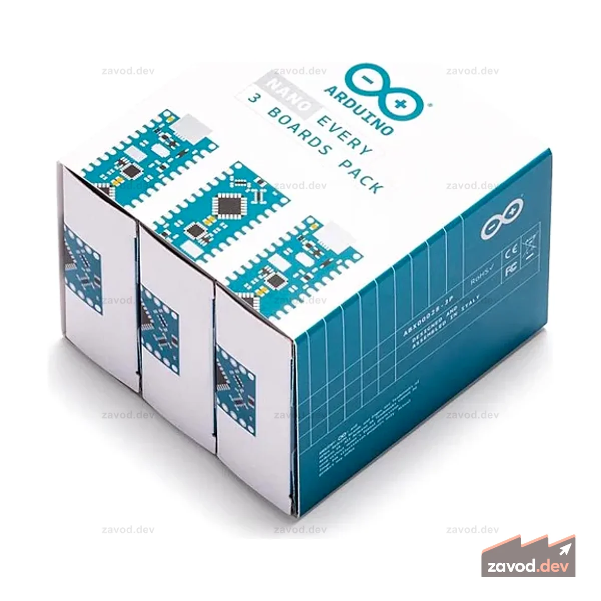 Arduino Nano Every — упаковка из 3 плат