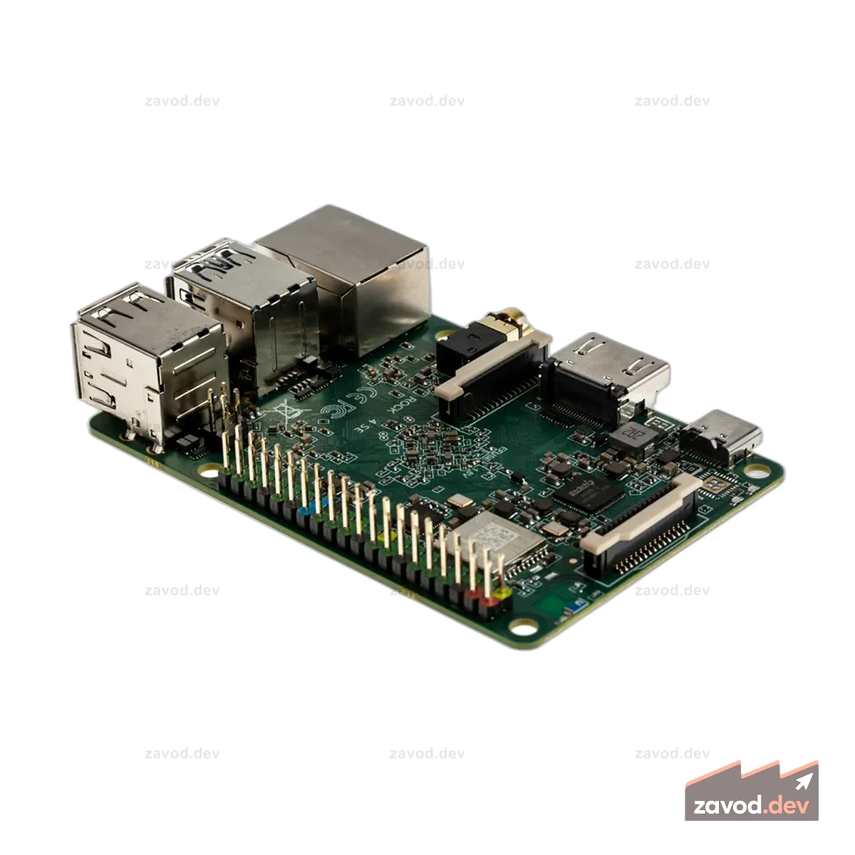 ROCK 4 SE Одноплатный компьютер 4 ГБ оперативной памяти LPDDR4 Rockchip RK3399-T ARM® Cortex-A72®