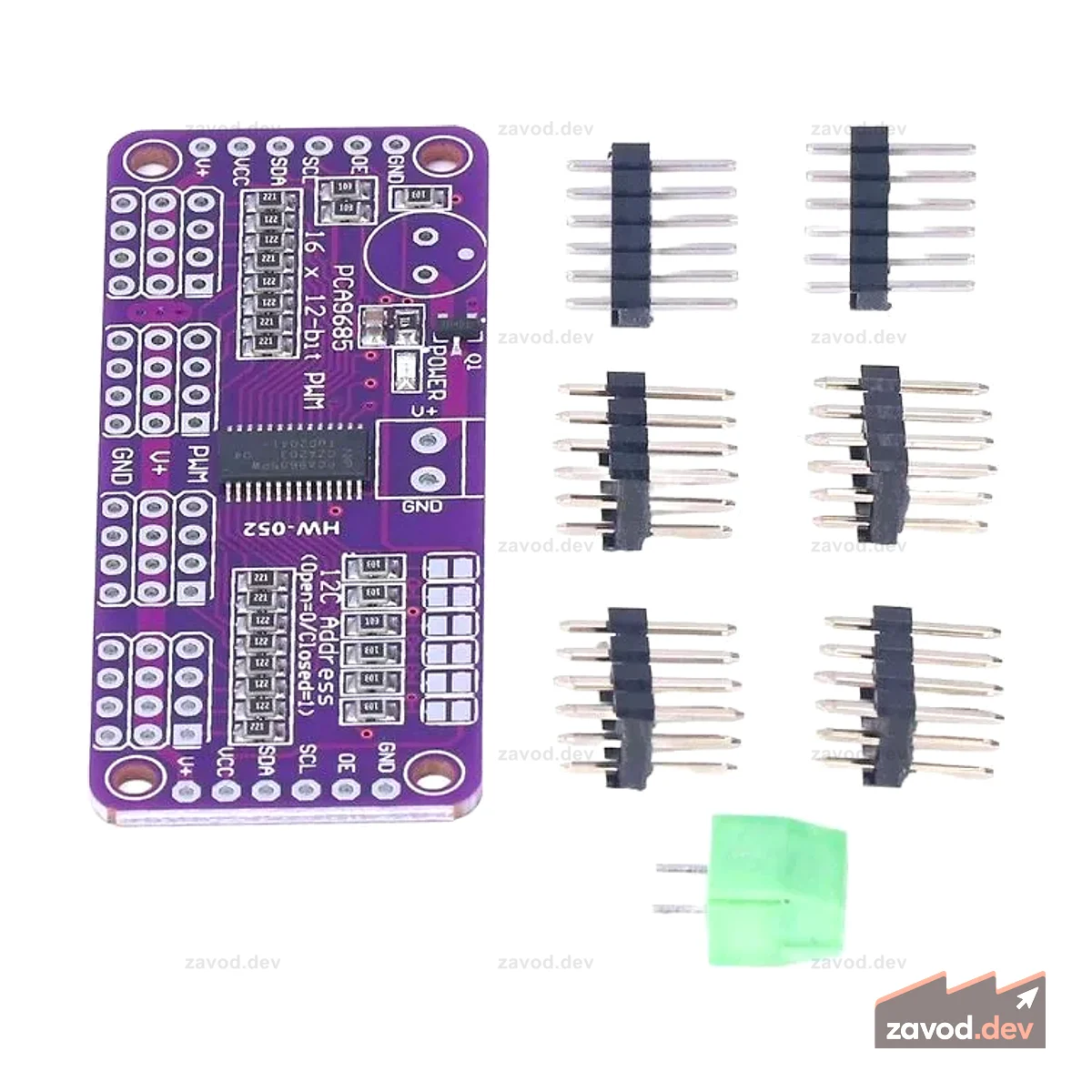 PCA9685 16-канальный 12-битный драйвер серводвигателя
