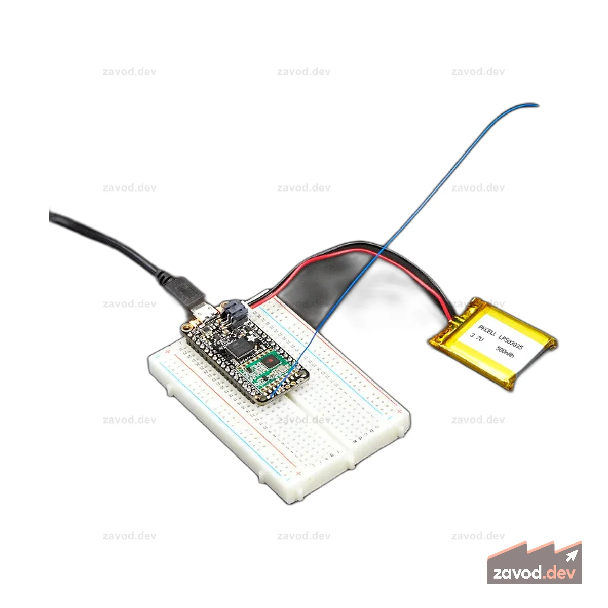 Adafruit Feather 32u4 с пакетной радиосвязью RFM69HCW - 433 МГц RadioFruit