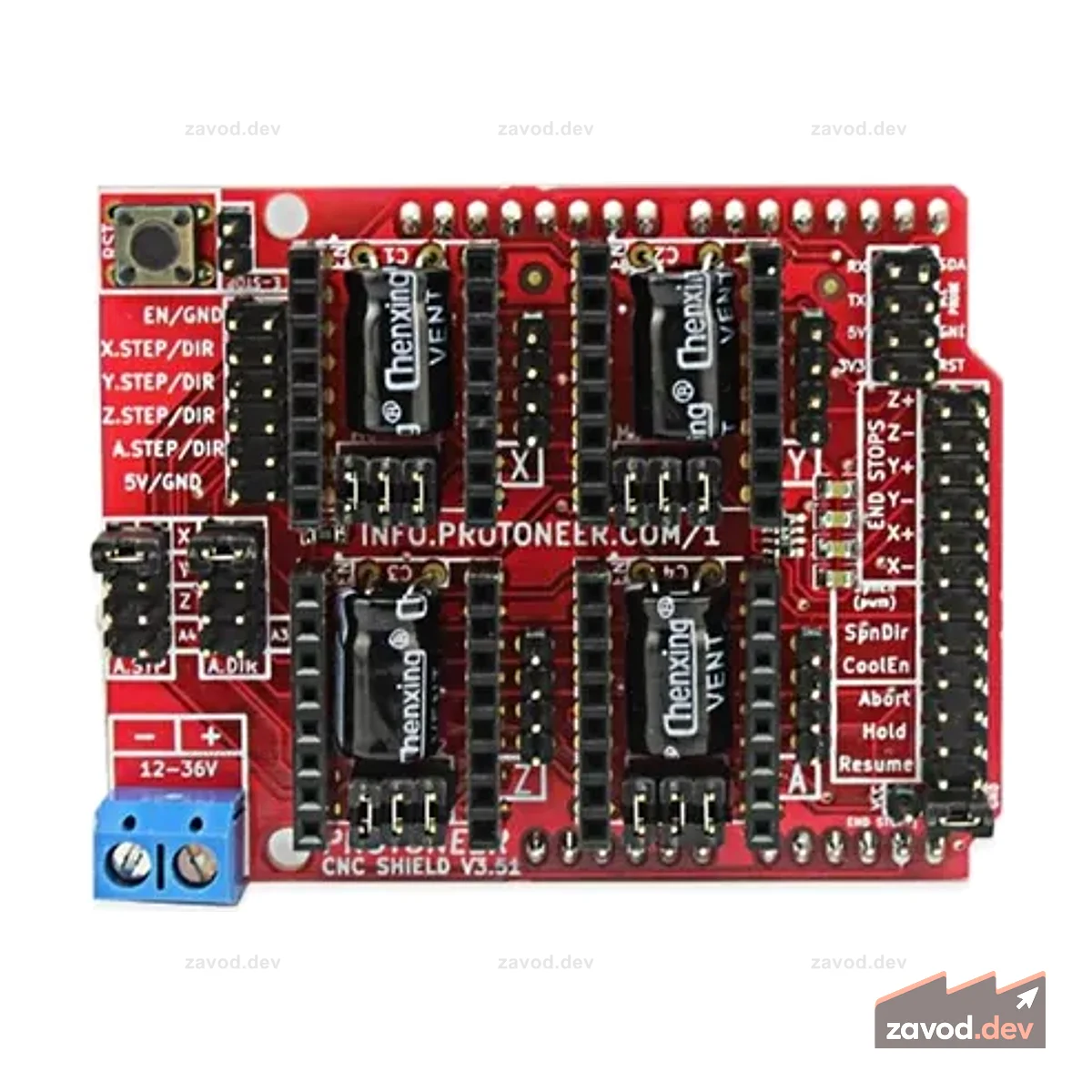 Arduino CNC Shield V3.51 — совместимость с GRBL v0.9 — используются драйверы Pololu