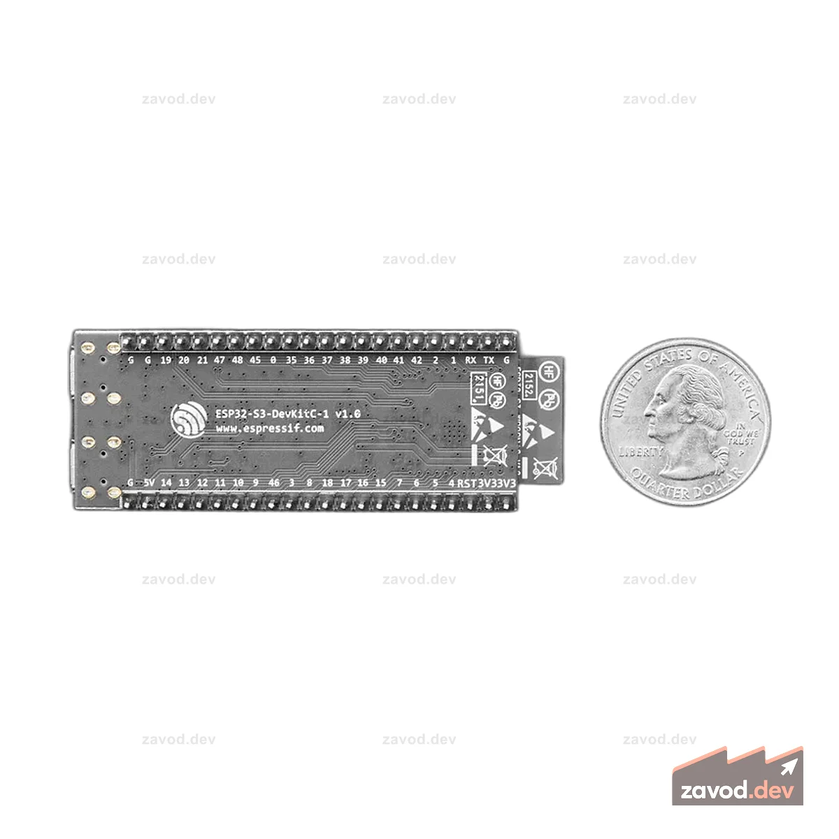 ESP32-S3-DevKitC-1 - ESP32-S3-WROOM-2 32 МБ флэш-памяти 8 МБ PSRAM