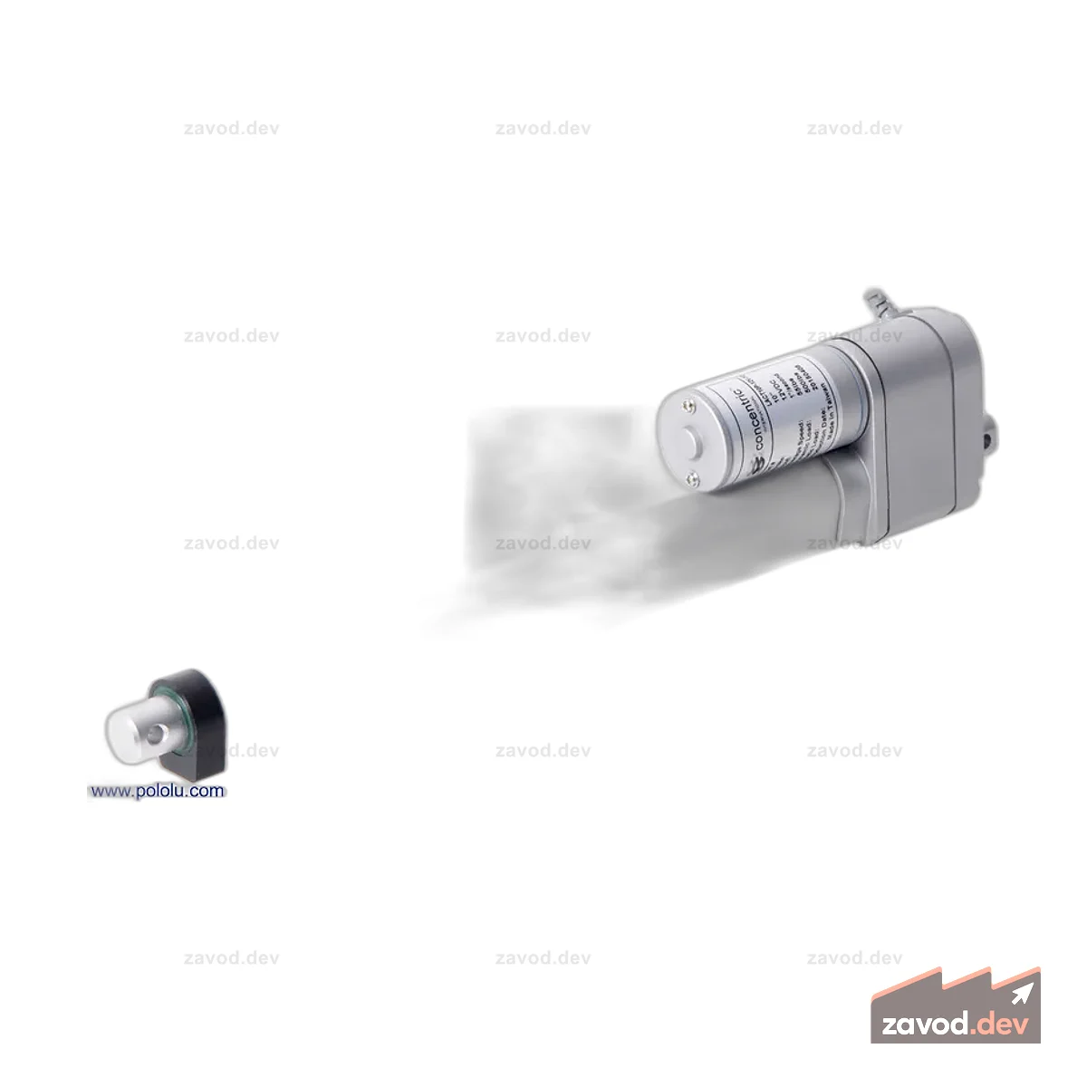 Glideforce LACT10P-12V-20 Легкий линейный привод с обратной связью: 50 кгс, ход 10 дюймов (используемый 9,8 дюйма), 0,57 дюйма/с, 12 В