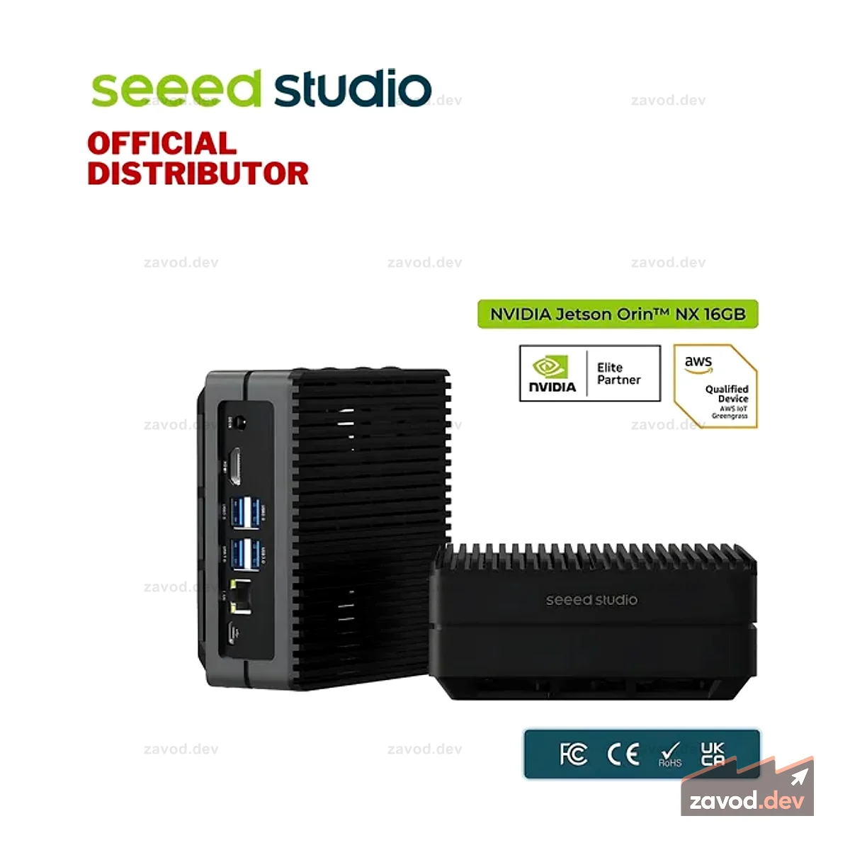 reComputer J4012 — компьютер Edge AI с NVIDIA® Jetson™ Orin™ NX 16 ГБ