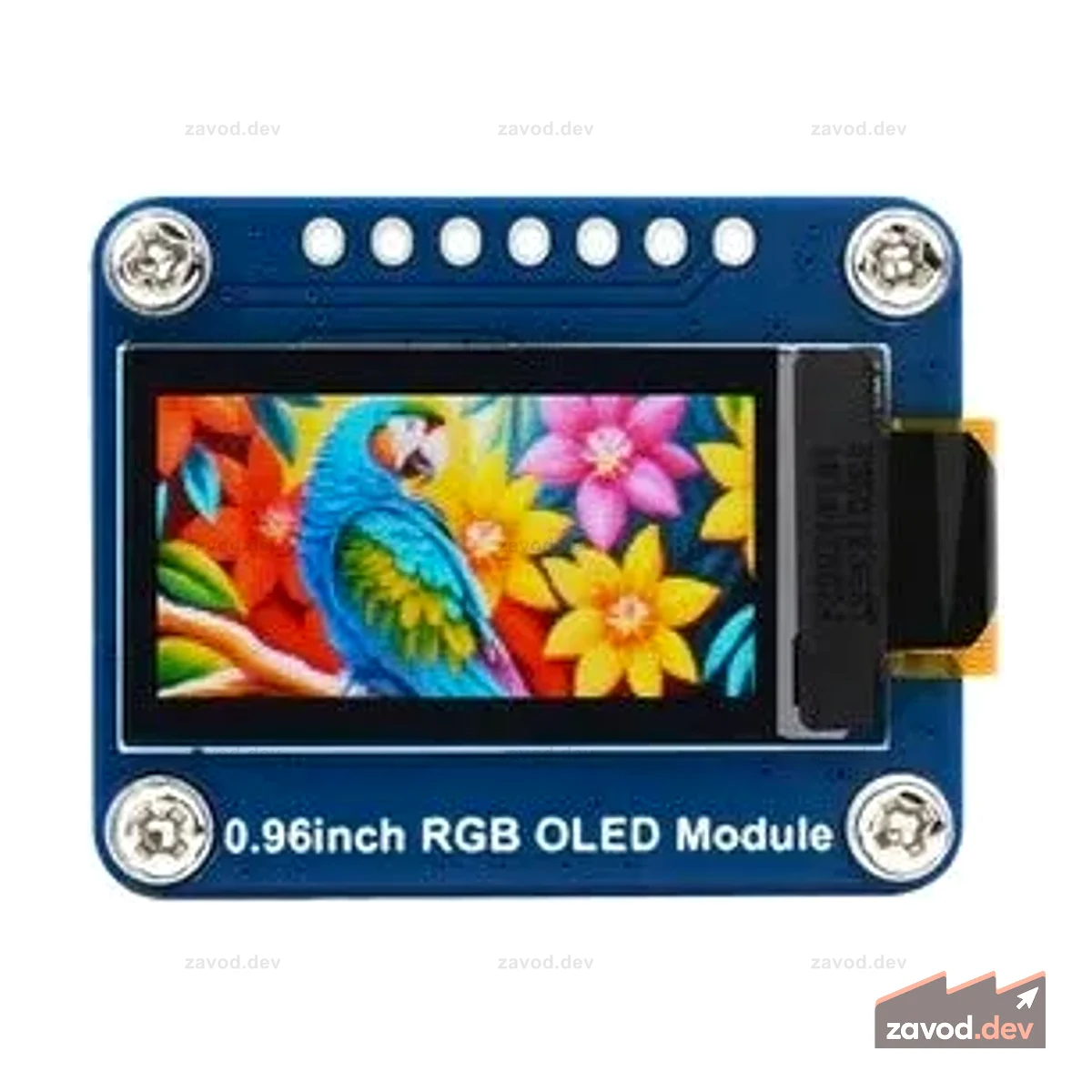 0,96-дюймовый модуль RGB OLED-дисплея, разрешение 64 × 128, 65 тыс. цветов, интерфейс SPI
