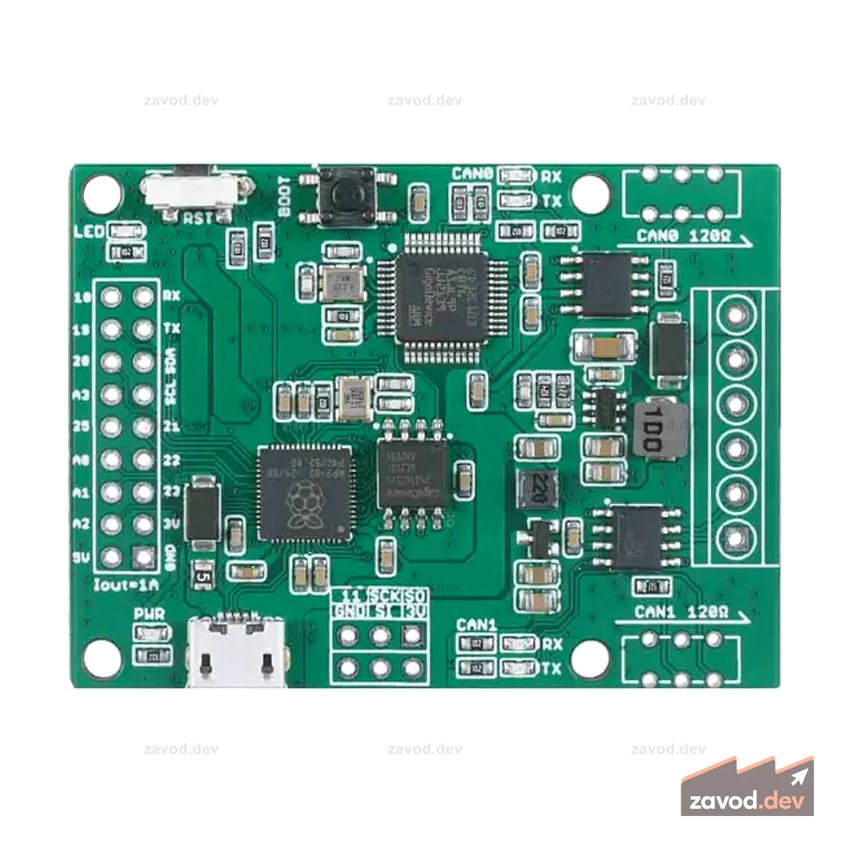CANBed DUAL — плата разработки Arduino CAN Bus на базе чипа RP2040 с 2 независимыми интерфейсами CAN Bus (CAN2.0 и CAN FD)