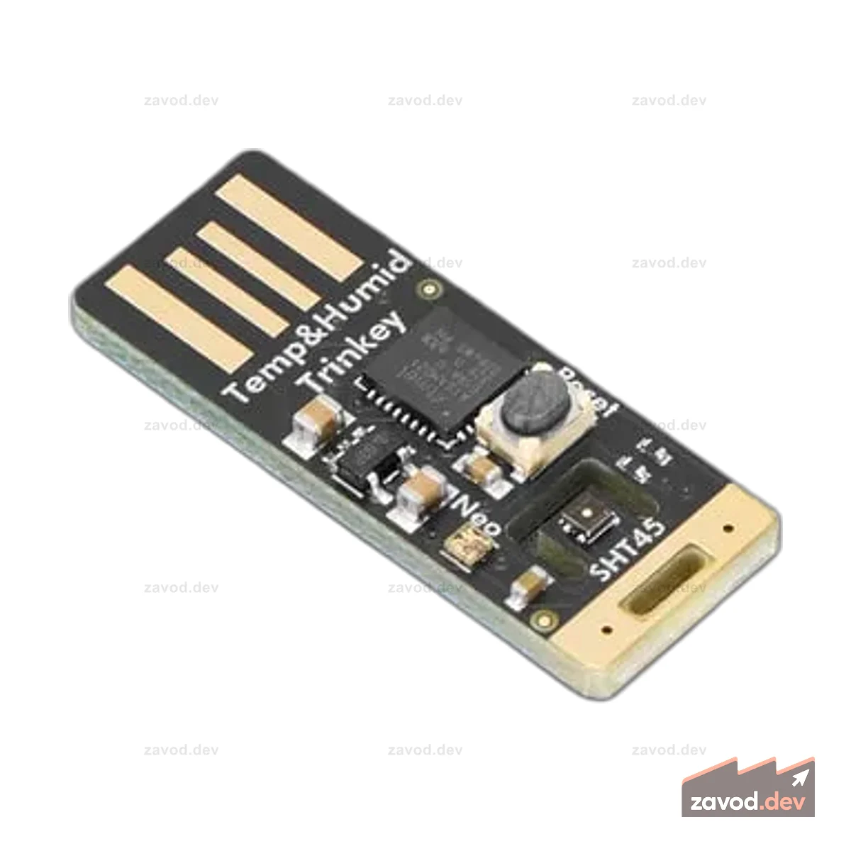 Adafruit SHT45 Trinkey — USB-датчик температуры и влажности с тефлоновым покрытием