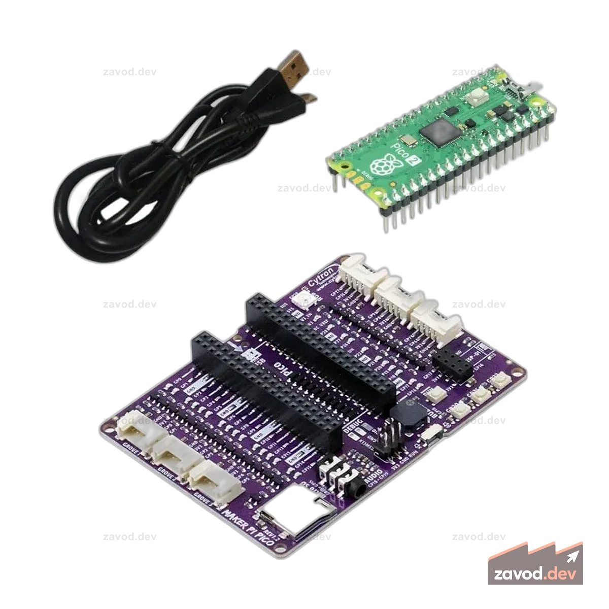 База Maker Pi Pico с Pico 2 H: упрощение Pi Pico для начинающих