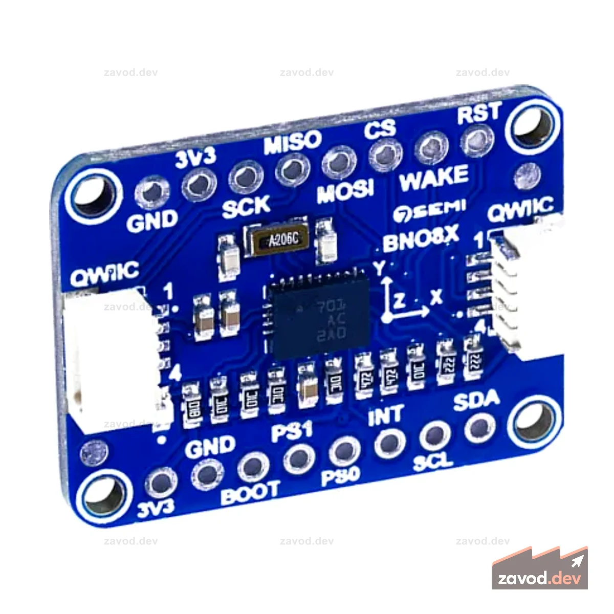 BNO085 9-DOF IMU Ориентация Qwiic Fusion Breakout -7Semi