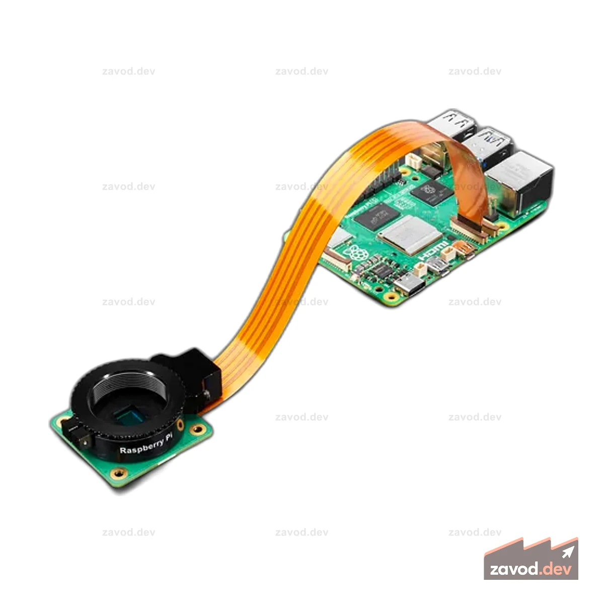 Кабель камеры Raspberry Pi 5 FPC — 22-контактный (0,5 мм) на 15-контактный (1 мм)