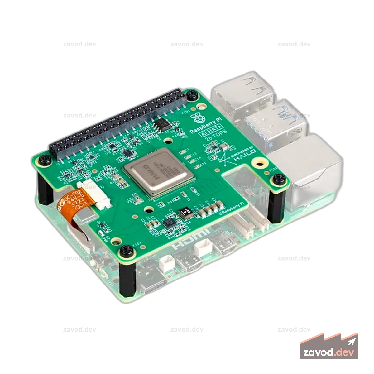 Raspberry Pi Al HAT+ | Ускоритель искусственного интеллекта Hailo-8L 13TOPS
