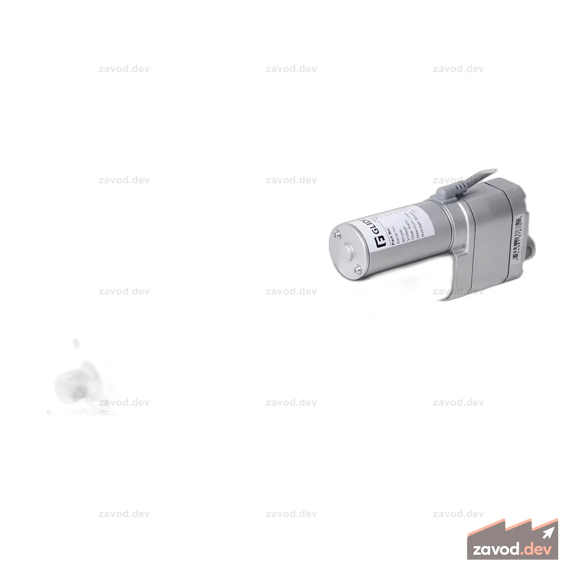 Glideforce MD122010-P Линейный привод средней мощности с обратной связью: 100 кгс, ход 10 дюймов (используемый 9,8 дюйма), 0,58 дюйма/с, 12 В