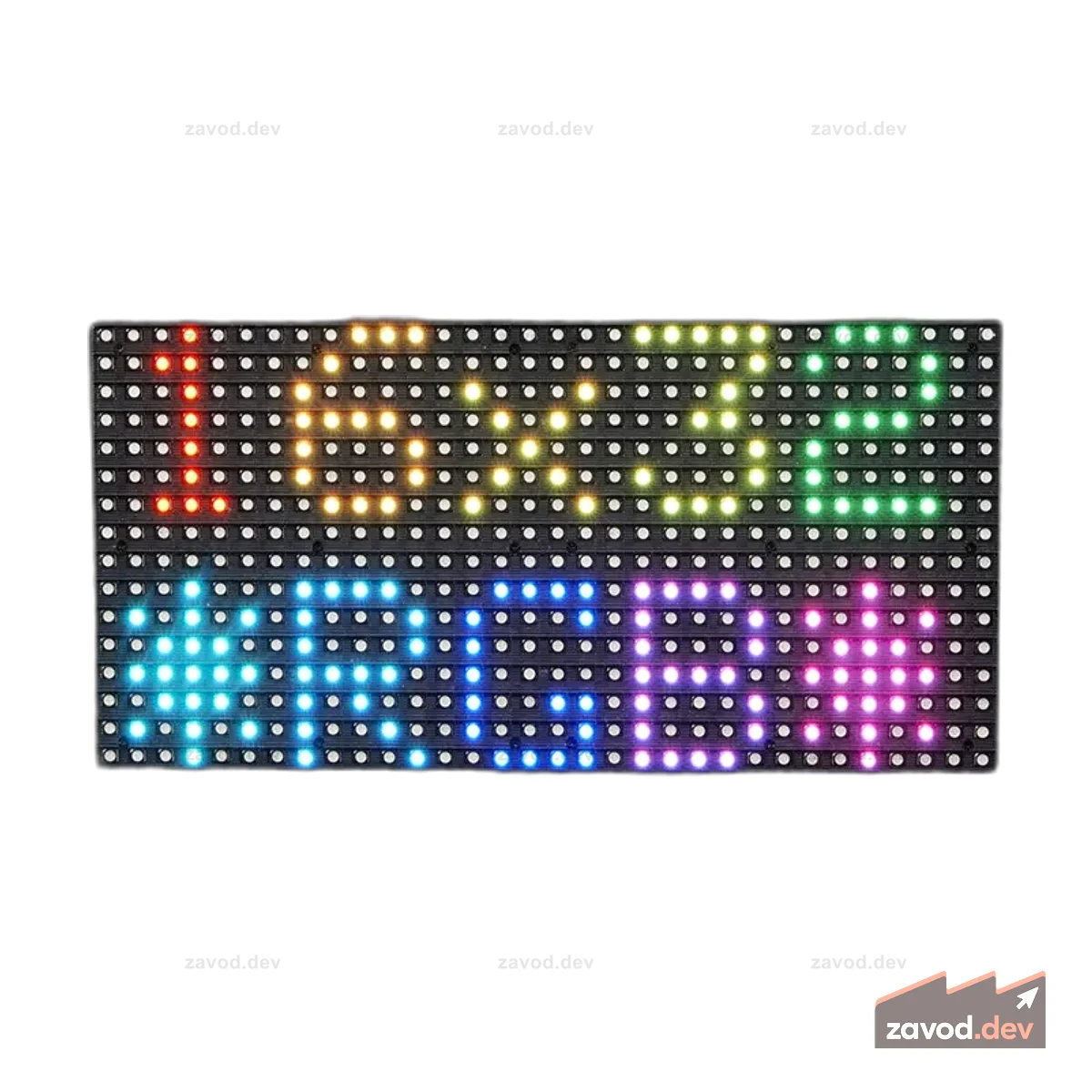 Средняя матричная светодиодная RGB-панель 16х32 пикселей