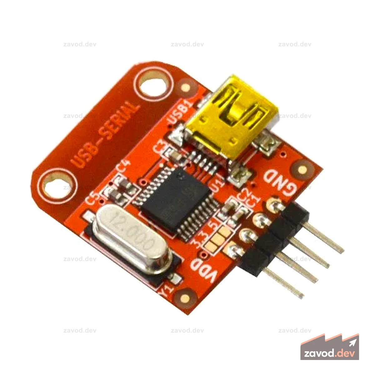 BB-CH340T - USB TO SERIAL CONVERTER WITH CH340T IC, SUITABLE FOR BREADBOARDING