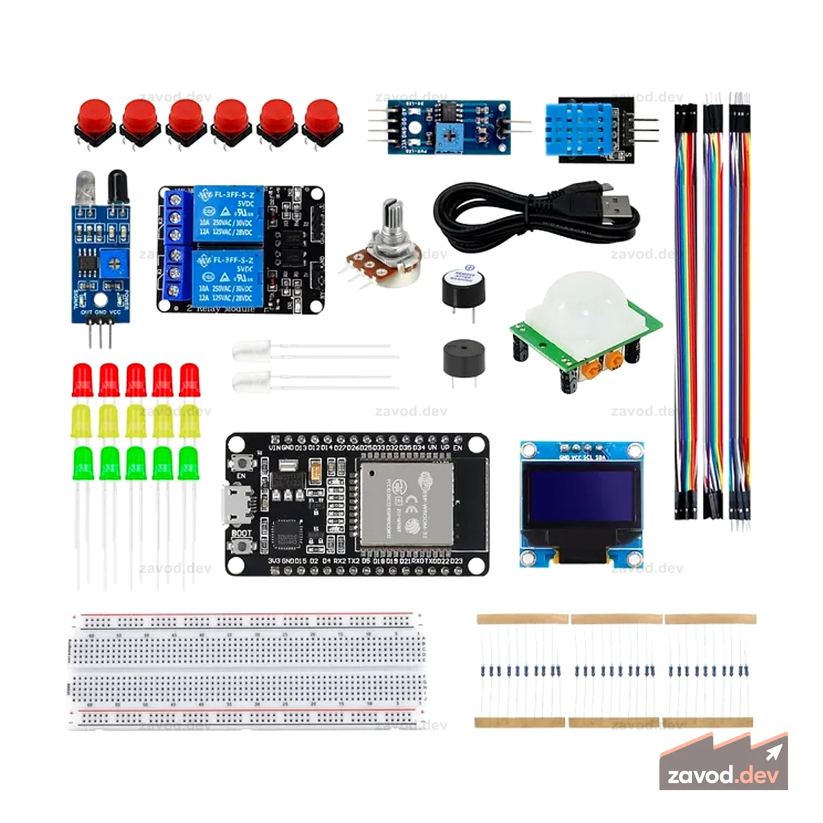 Базовый стартовый комплект Makerlab ESP32