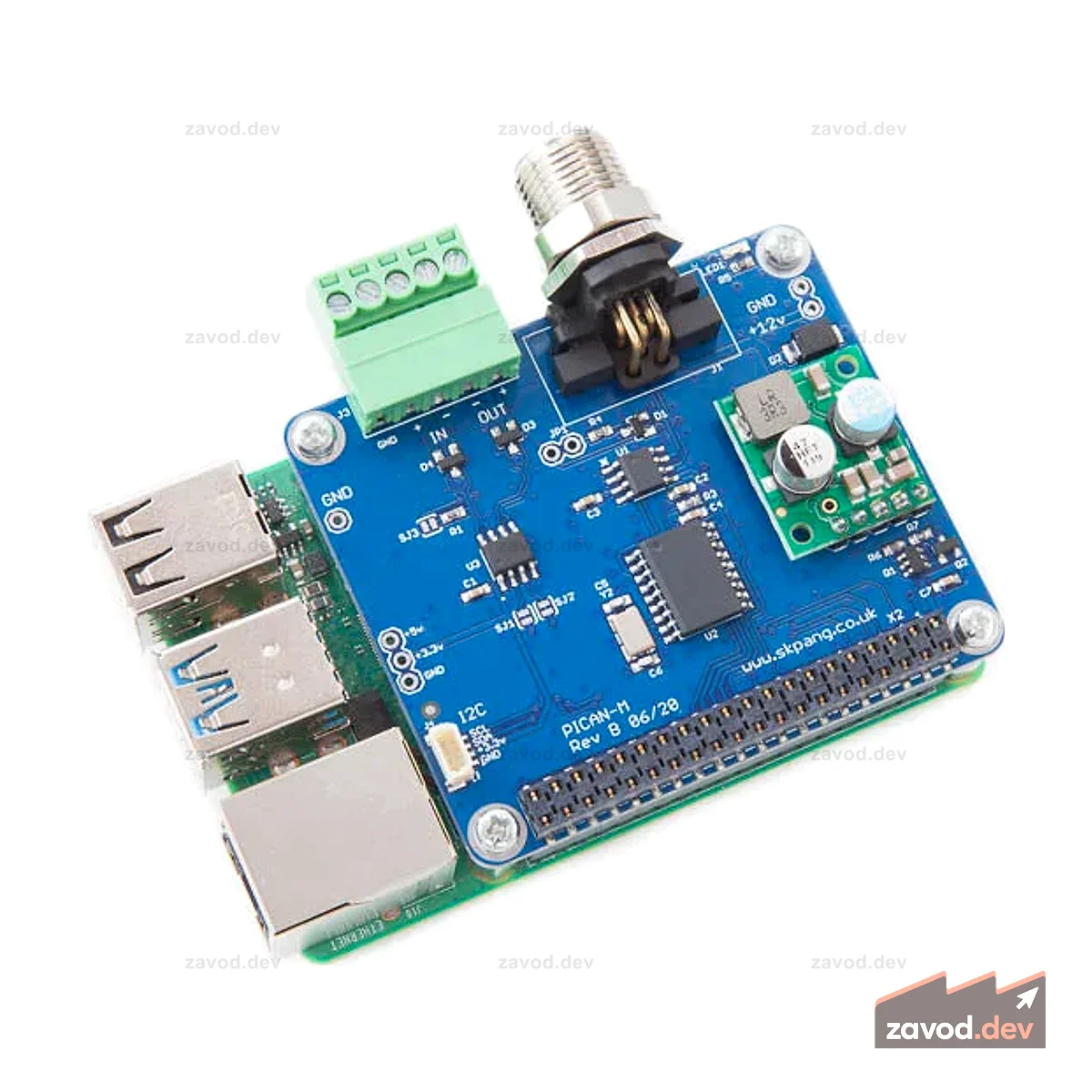 PiCAN-M с разъемом CAN-Bus Micro-C и RS422 + 3А SMPS