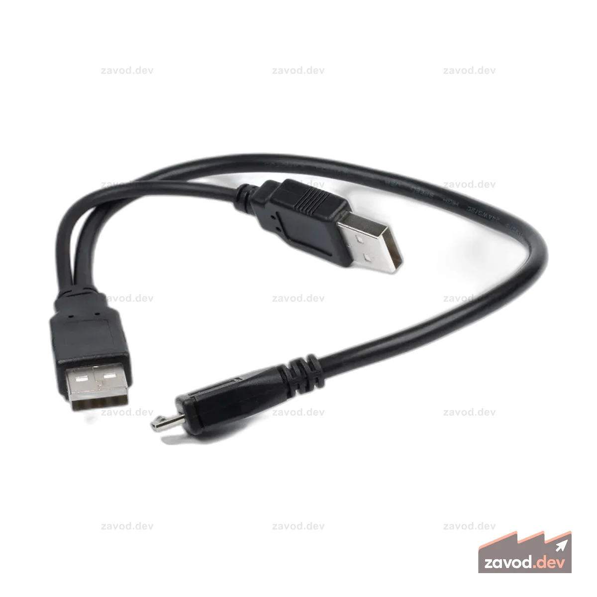 Двойной кабель USB-A — USB Micro-B
