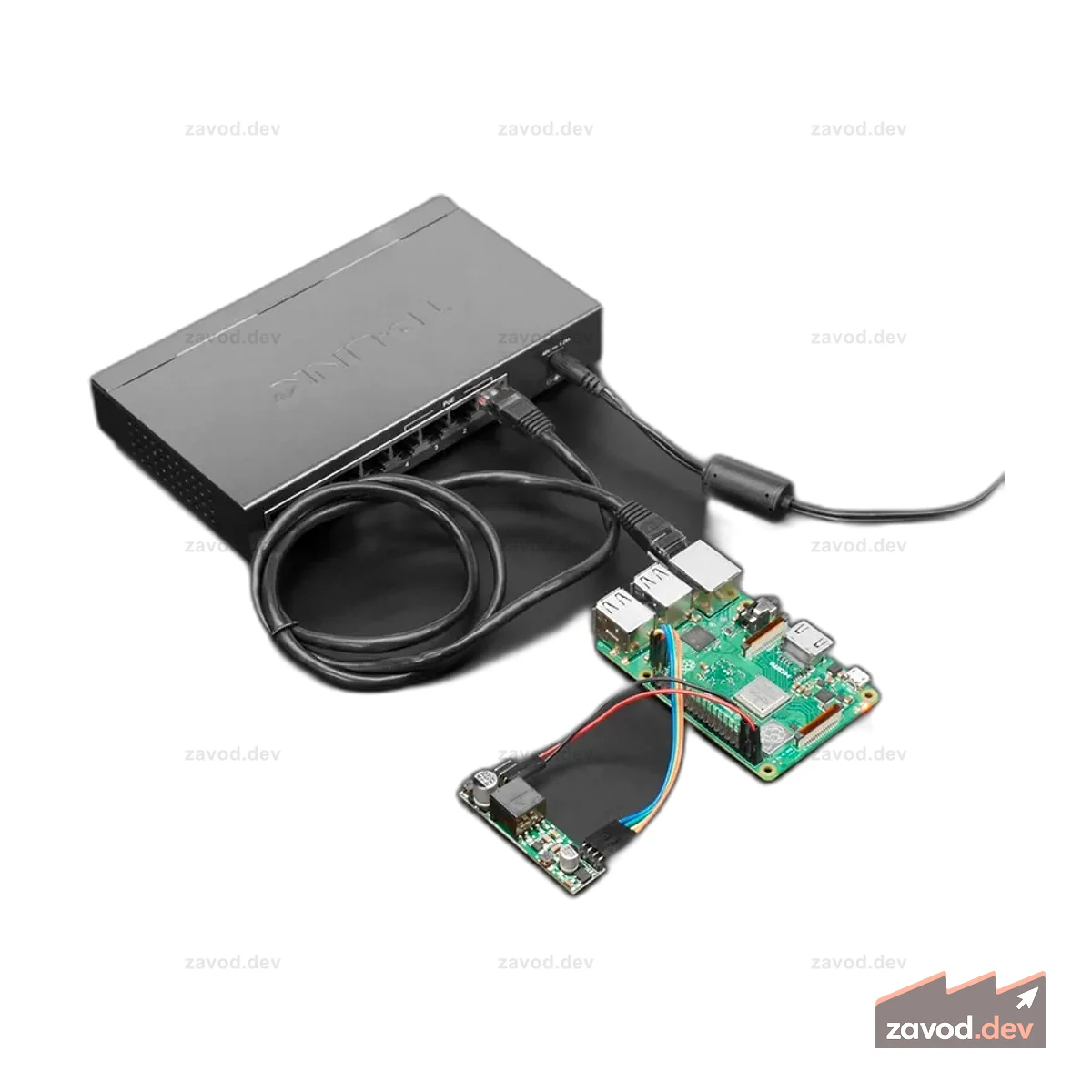 Модуль PoE с изолированным выходом, 5 В, 1,8 А, работает с Raspberry Pi 3 B+