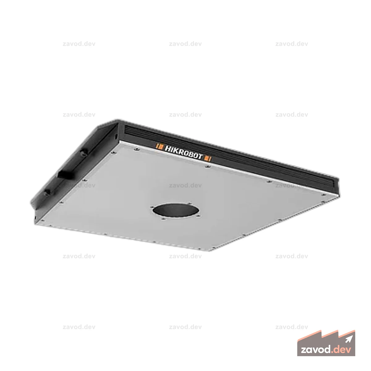 Плоский светильник с отверстием 100х100белый