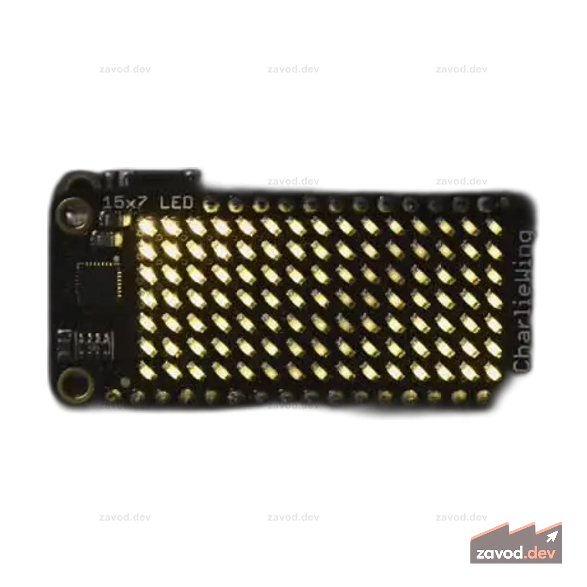 Светодиодная матрица Adafruit 15x7 CharliePlex FeatherWing — теплый белый