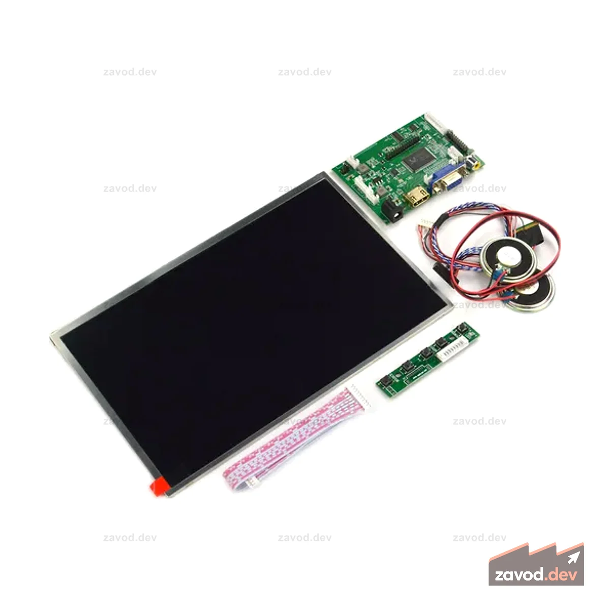 IPS-дисплей 10,1 дюйма (1280x800, HDMI/VGA/AV), совместимый с Raspberry Pi и LattePanda