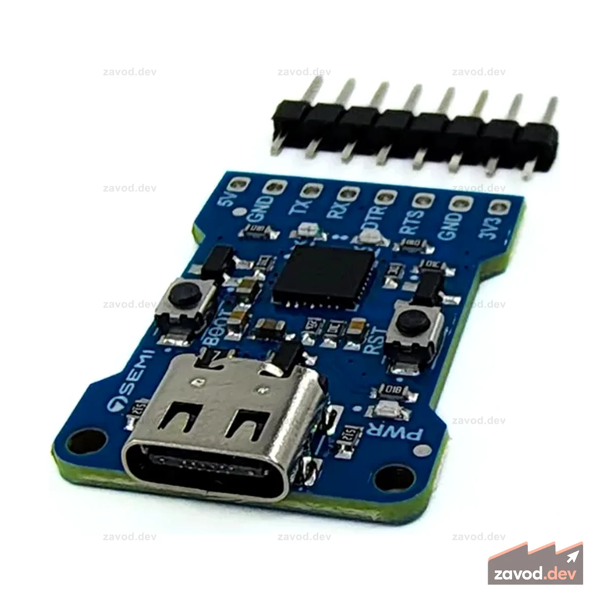 Программатор ESP32 и ESP8266 USB Type C с преобразователем USB в UART -7Semi