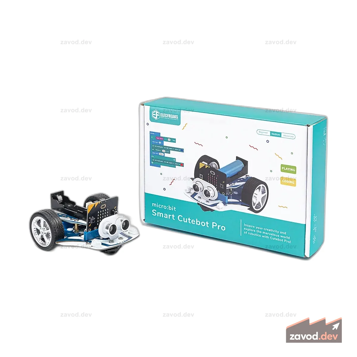 ELECFREAKS Smart Cutebot Pro V2, программирующий робот-автомобиль для micro:bit
