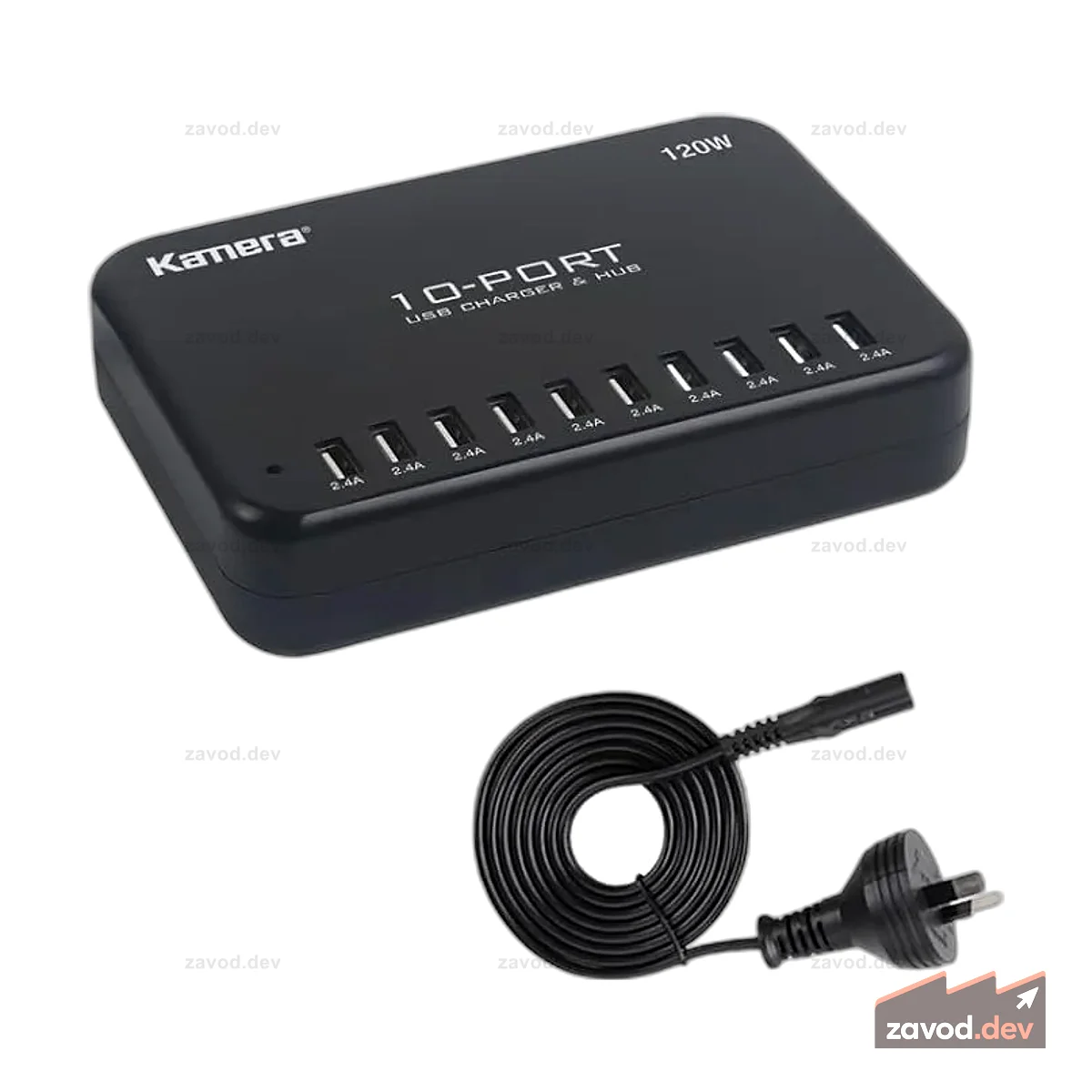 Настольное зарядное устройство USB, 10 портов, 24 А/120 Вт