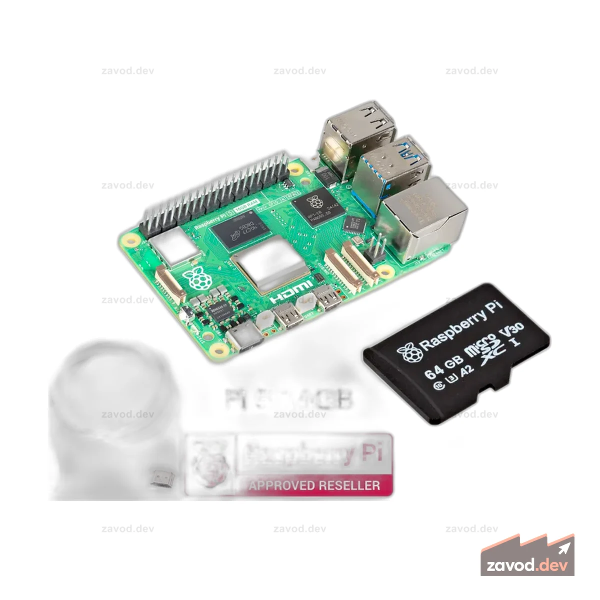 Стартовый комплект Pakronics® Raspberry Pi® 5 16 ГБ — белый