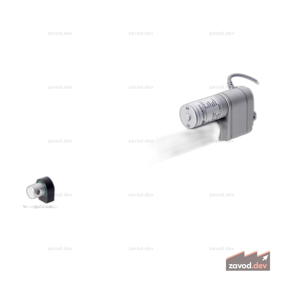 Glideforce LACT12P-12V-20 Легкий линейный привод с обратной связью: 50 кгс, ход 12 дюймов (полезный 11,8 дюйма), 0,57 дюйма/с, 12 В