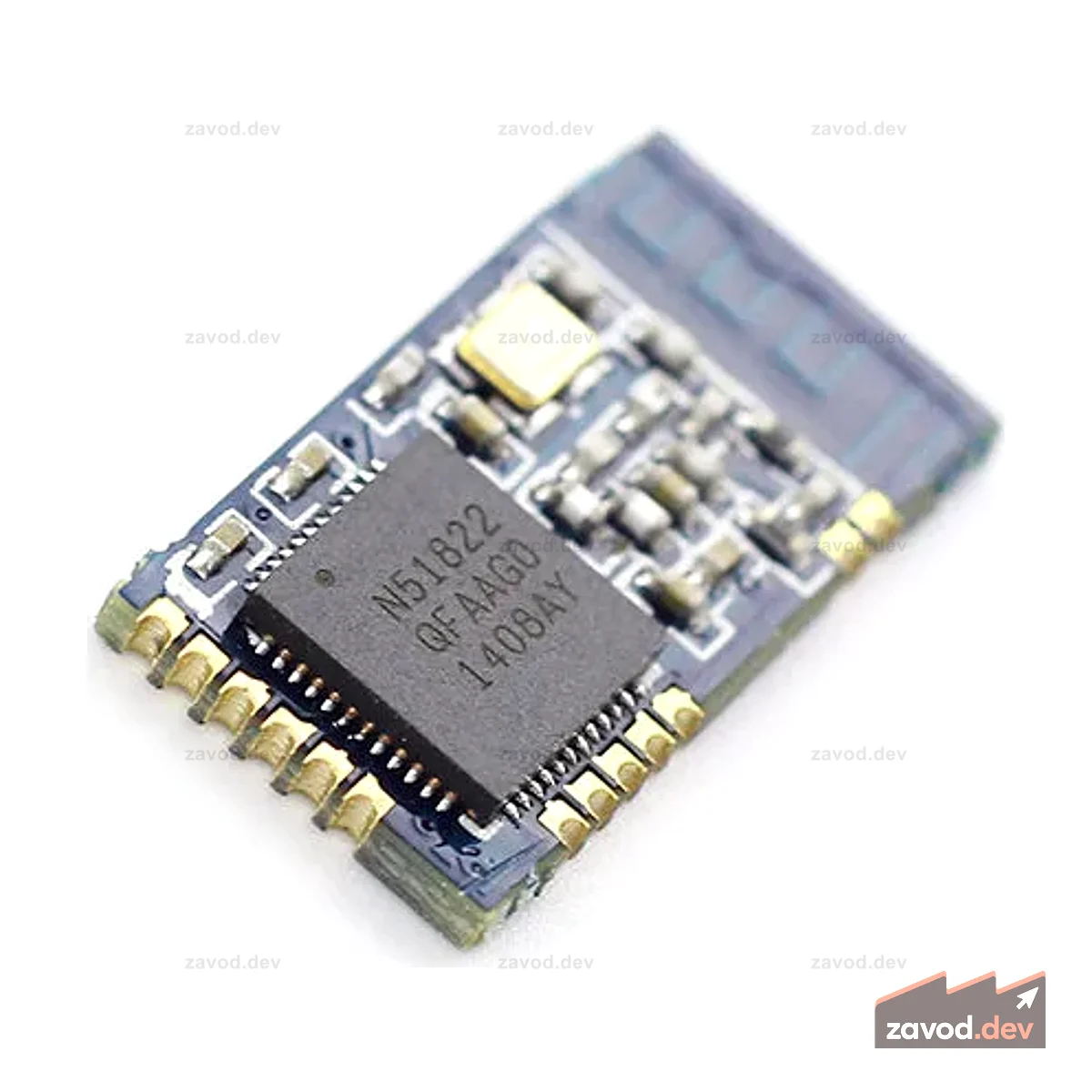 Модуль Nordic nRF51822 с низким энергопотреблением и антенной на печатной плате 2,4 ГГц 18,5*9,1 мм
Модуль