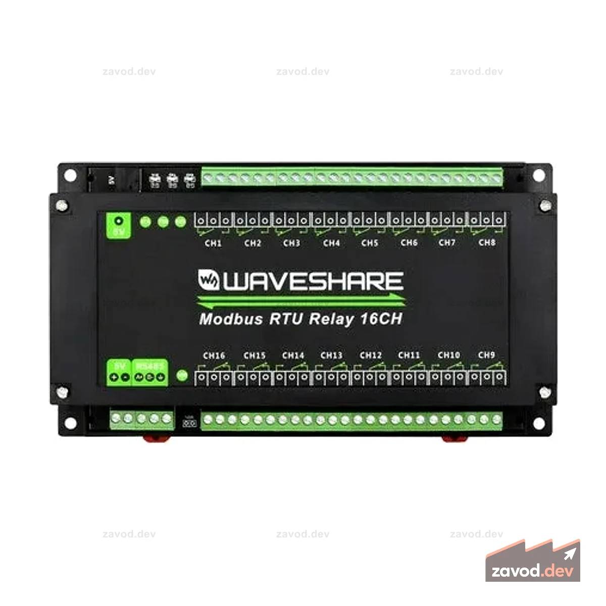 16-канальный релейный модуль Modbus RTU, интерфейс RS485, с несколькими цепями защиты изоляции