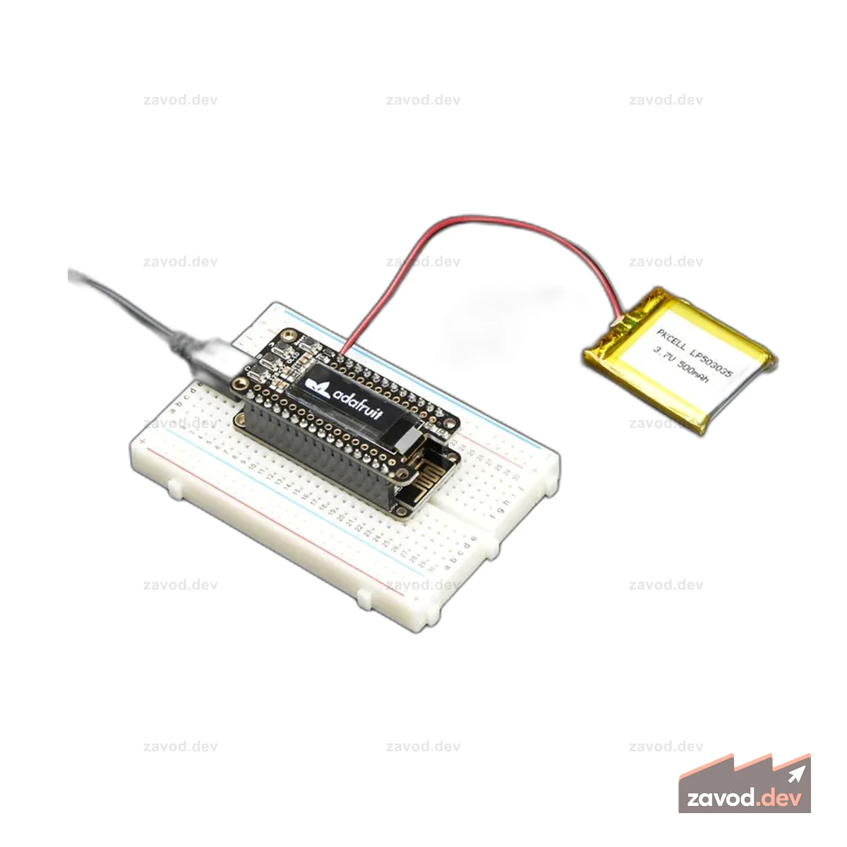 FeatherWing OLED — надстройка OLED 128x32 для всех перьевых плат