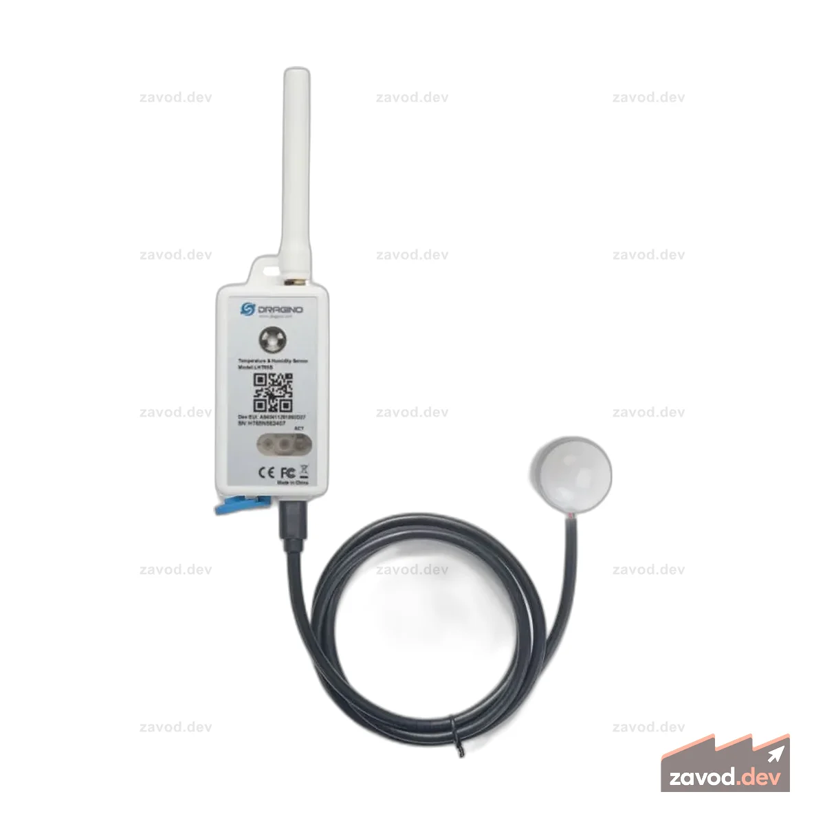 Dragino LHT65S-EU868-E5 LoRaWAN Датчик температуры и освещенности с внешней антенной и внешним датчиком температуры (Люкс)