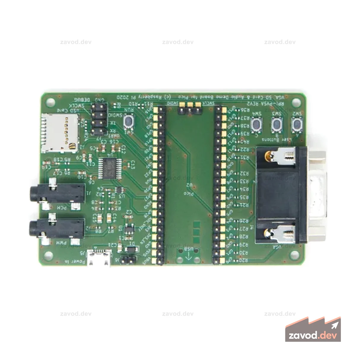 Плата расширения Raspberry Pi Pico VGA Audio SD