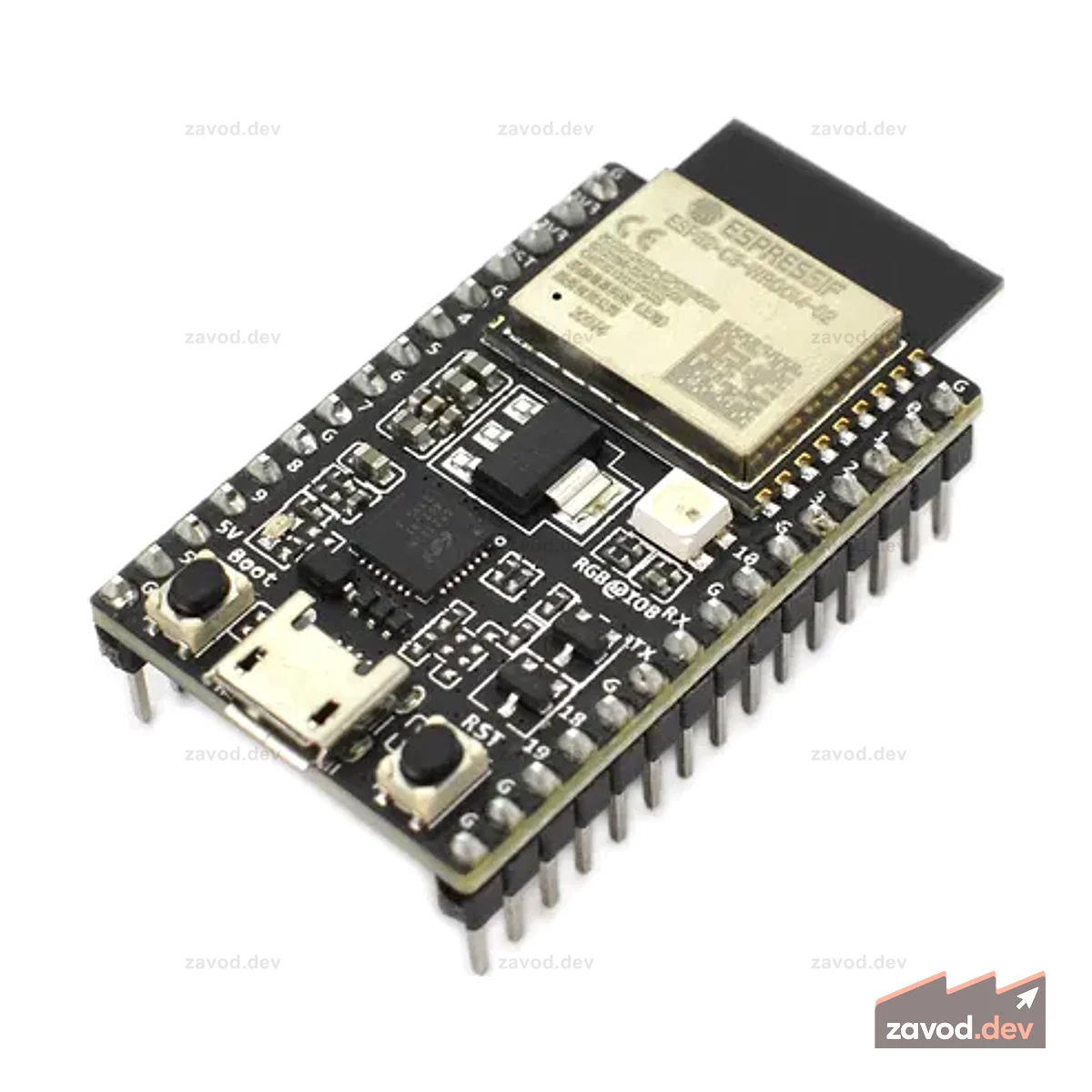 Макетная плата ESP32-C3-DevKitC-02 с WiFi/Bluetooth LE | Флэш-память 4 МБ (снято с производства)