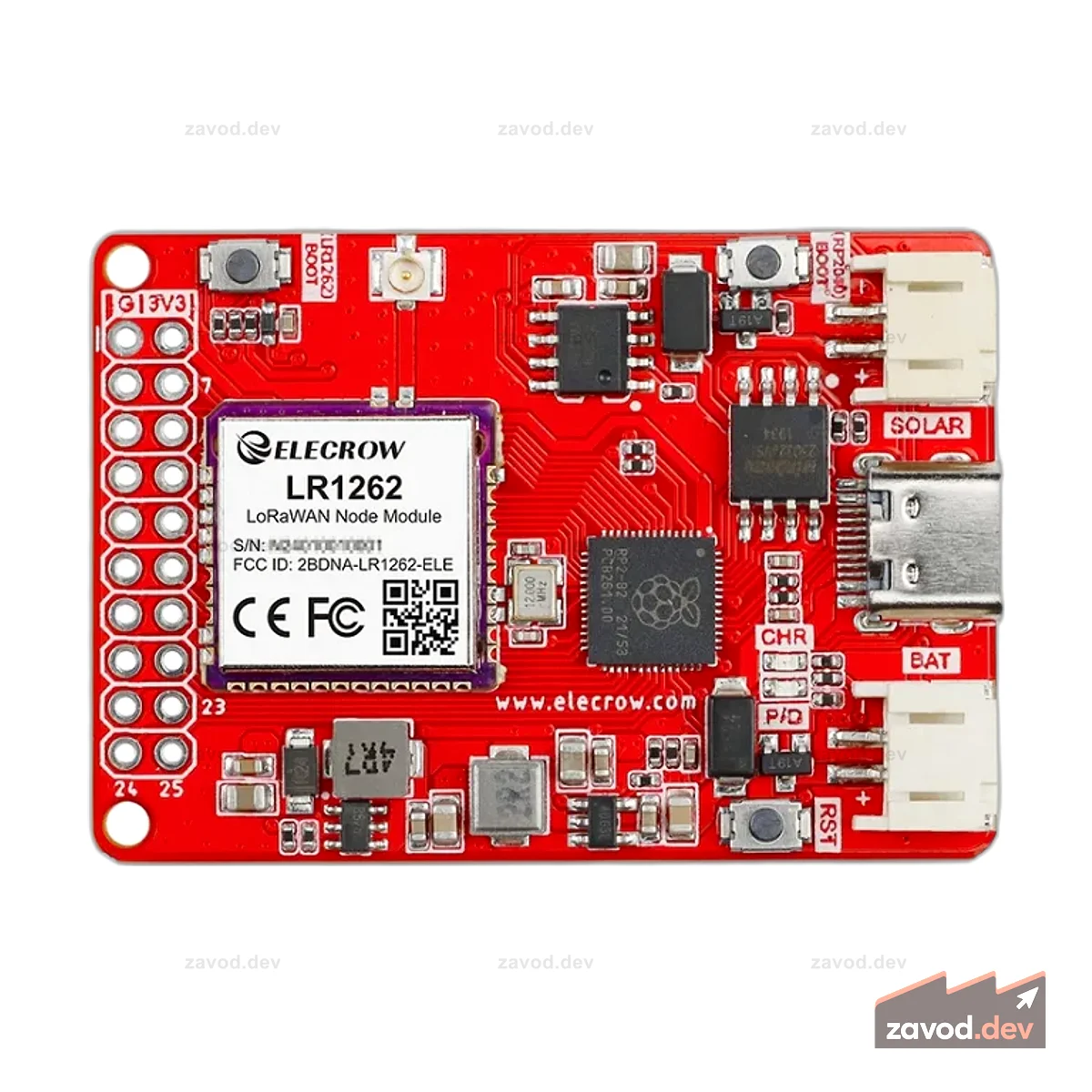 ELECROW LR1262 Узловая плата LoRaWan Узловой модуль для связи на большие расстояния (868 МГц/915 МГц) Частота: 868 МГц