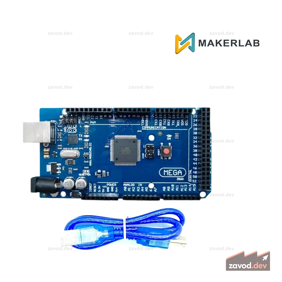 Плата Mega 2560 R3 на базе Arduino® с кабелем