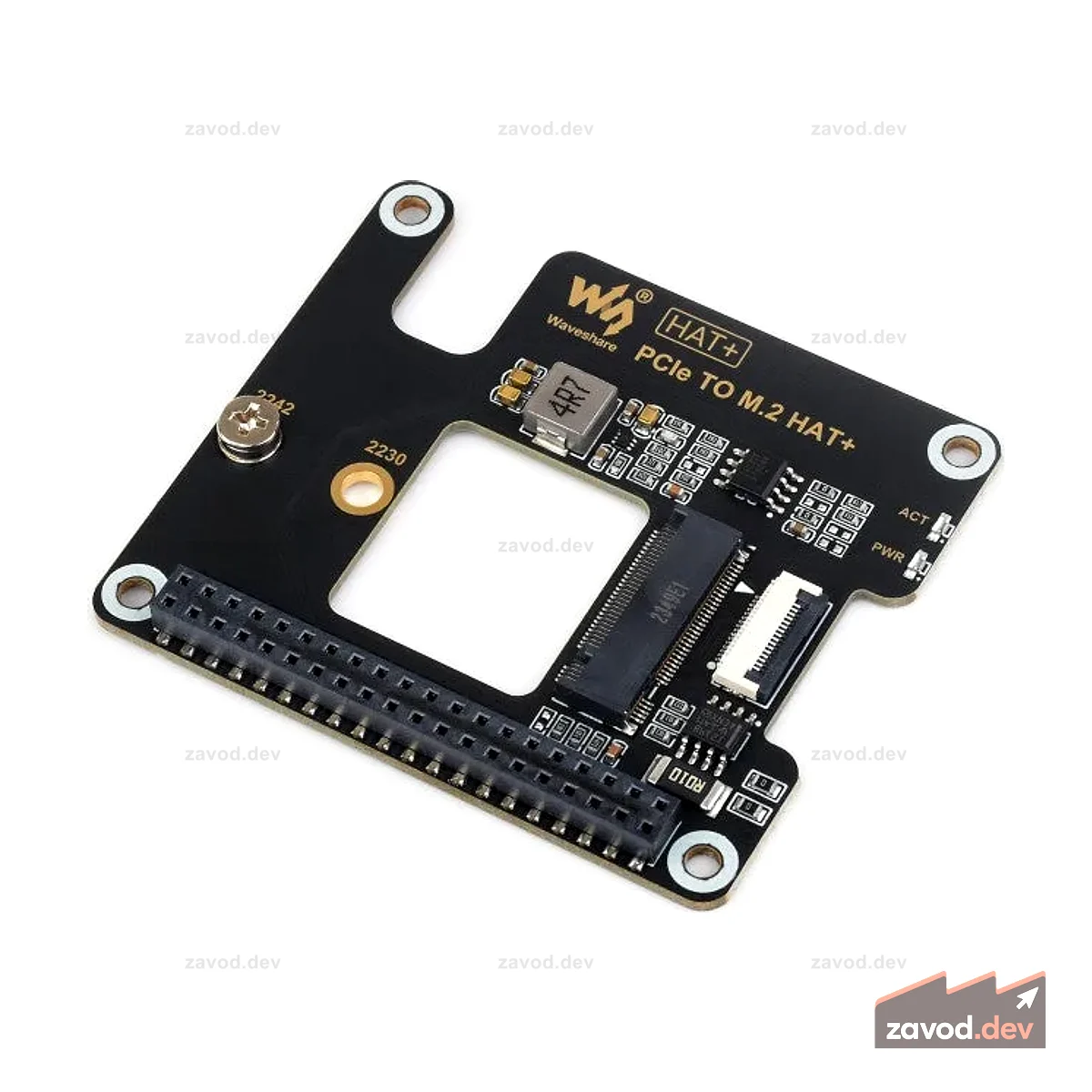 Твердотельный накопитель Waveshare Raspberry Pi 5 M.2 HAT+