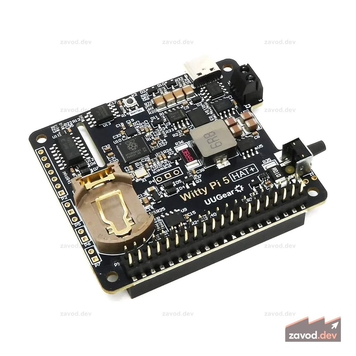 Witty Pi 5 HAT+ Часы реального времени и управление питанием для Raspberry Pi