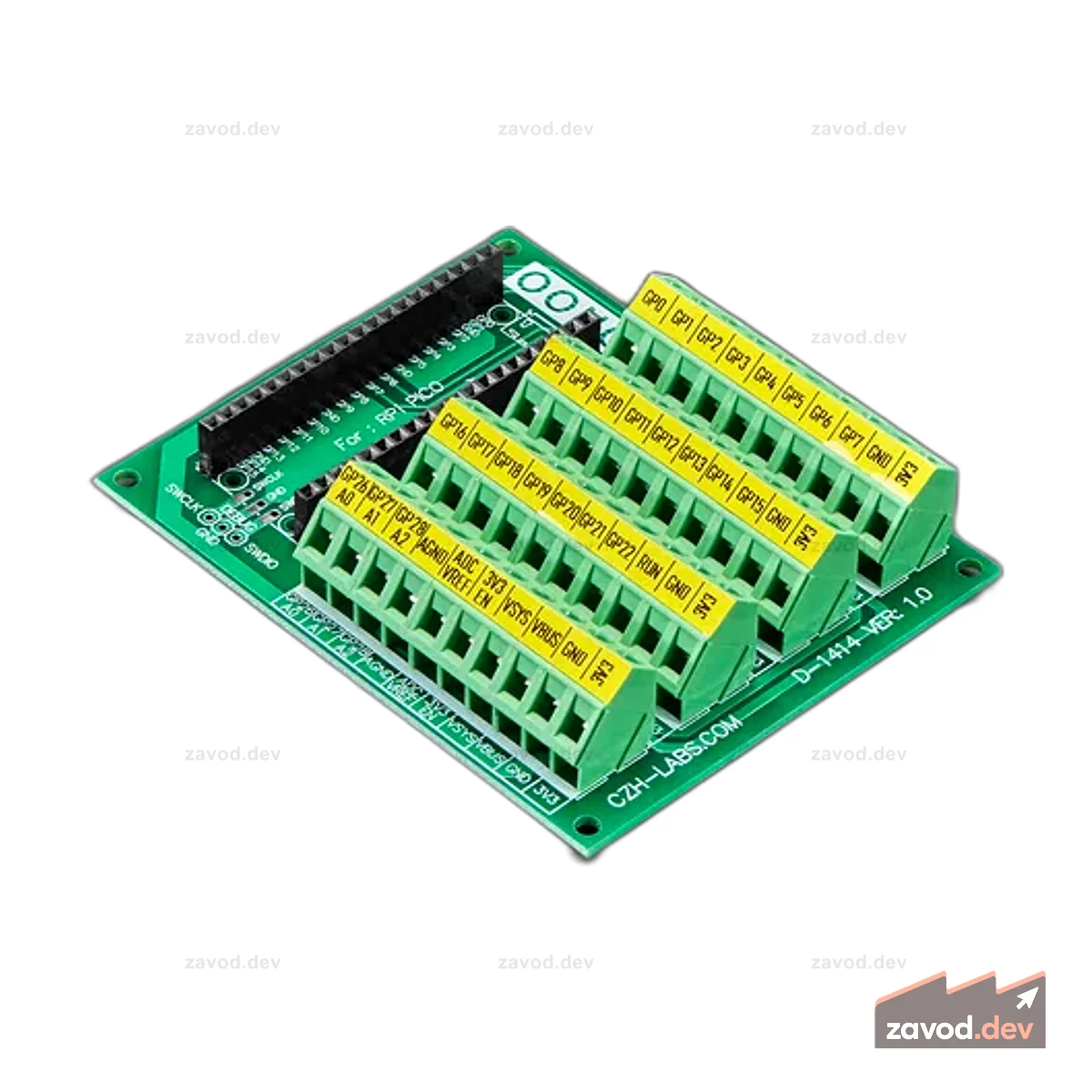 Плата коммутационного модуля клеммного блока для Raspberry Pi Pico