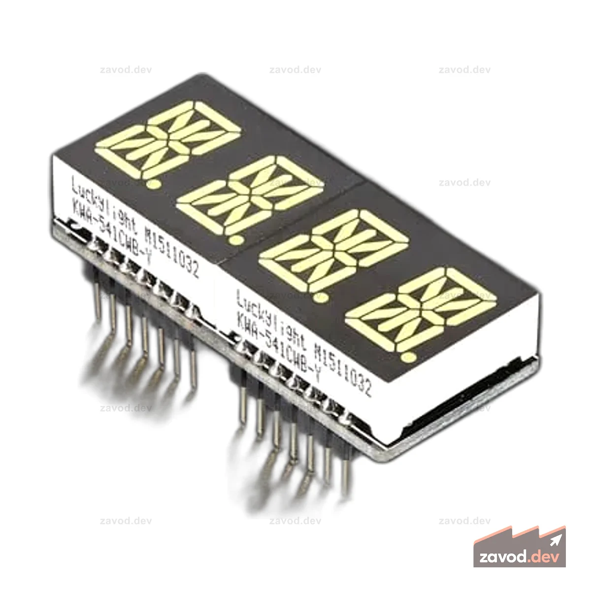 Adafruit 0,54-дюймовый четырехбуквенно-цифровой дисплей FeatherWing — белый