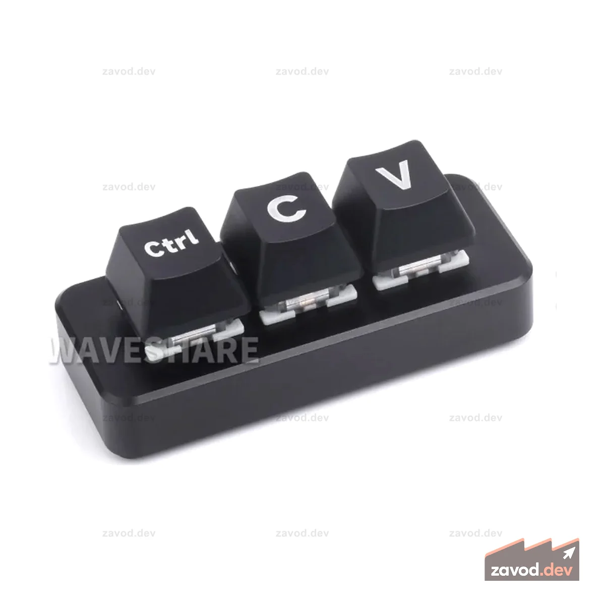 Ctrl C/V клавиатура быстрого доступа для программистов, 3-клавишная макетная плата, принимает микроконтроллер RP2040