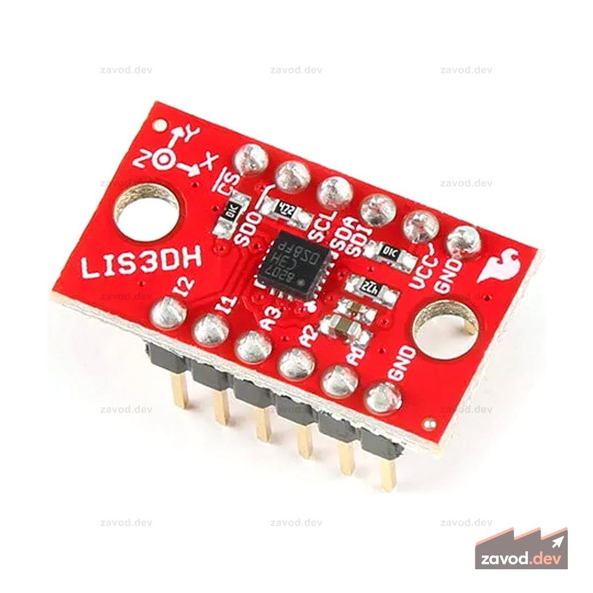 Трехосевой акселерометр SparkFun - LIS3DH (с разъемами)