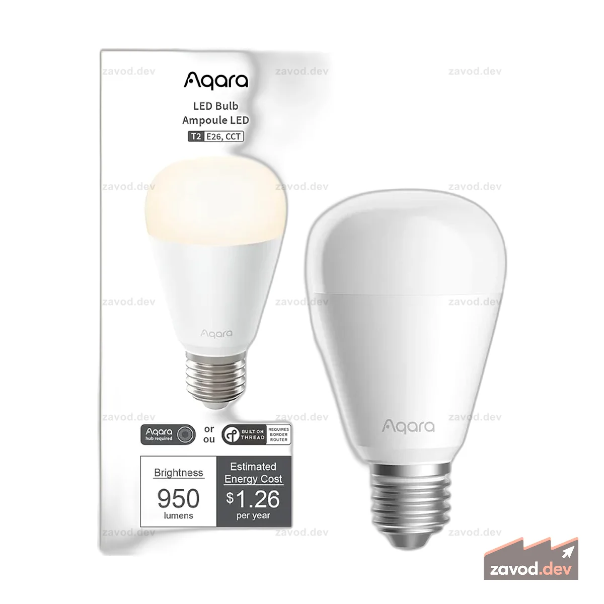 Светодиодная лампа Aqara T2 - E26 RGB CCT