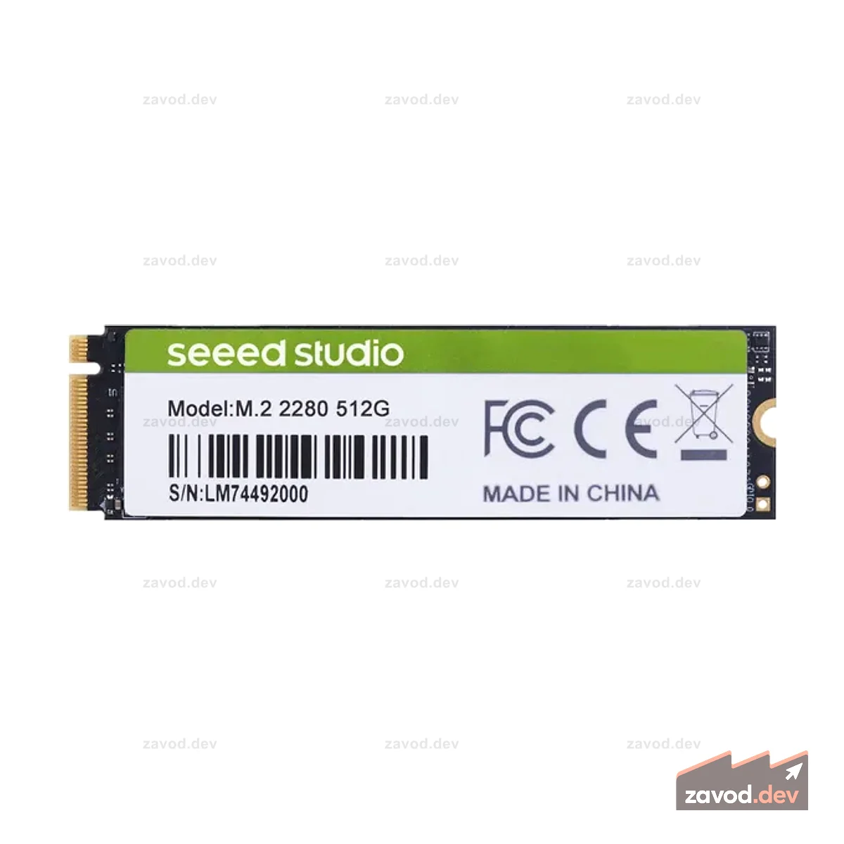 Внутренний твердотельный накопитель NVMe M.2 PCle Gen3x4 2280, 512 ГБ