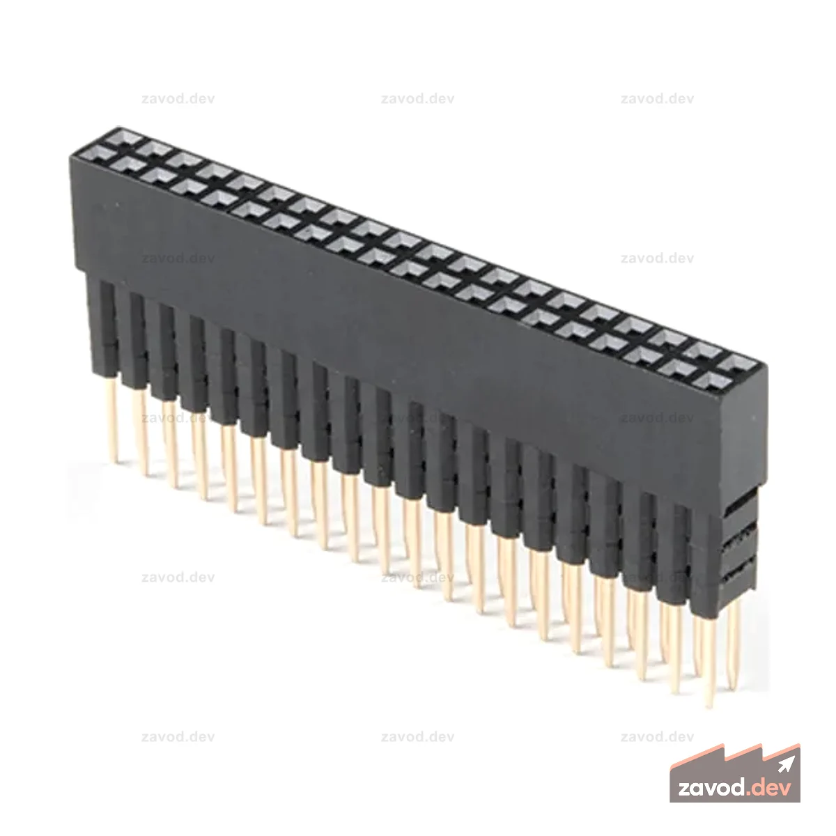 Расширенный гнездовой разъем GPIO — 2x20 контактов (16 мм/7,30 мм)